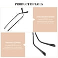TUIBELYN 1 Pair Metal Replacement Temple Arms for Glasses with Nose Pads & Screws Black