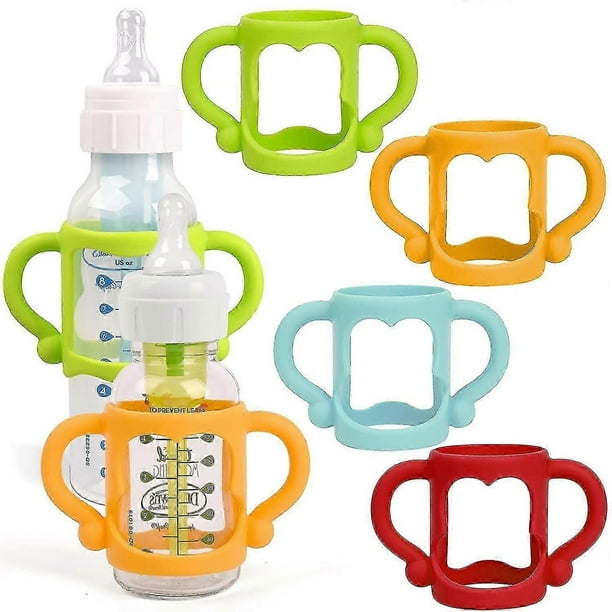 Bottle Handles for Dr Brown Narrow Baby Bottles, Baby Bottle Holder with Easy Grip Handles to Hold Their Own Bottle