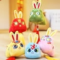 thumbnail image 2 of Boc Rabbit Mascot Toy Good Resilience Full Filled Chinese Elements Tassel Pendant Embroidery Rabbit Plush Doll for Chinese New Year, 2 of 3