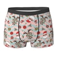 thumbnail image 6 of Men's Boxer Briefs, Quirky Santa Reindeer Retro Wave Soft Comfy Mens Underwear Boxer Briefs Breathable With Widen Waist, 6 of 7