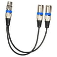 thumbnail image 1 of Xuanheng 1 Female to 2 Male 3 Pin Patch Y Cable for Various Musical Instruments Mixer Blue, 1 of 8