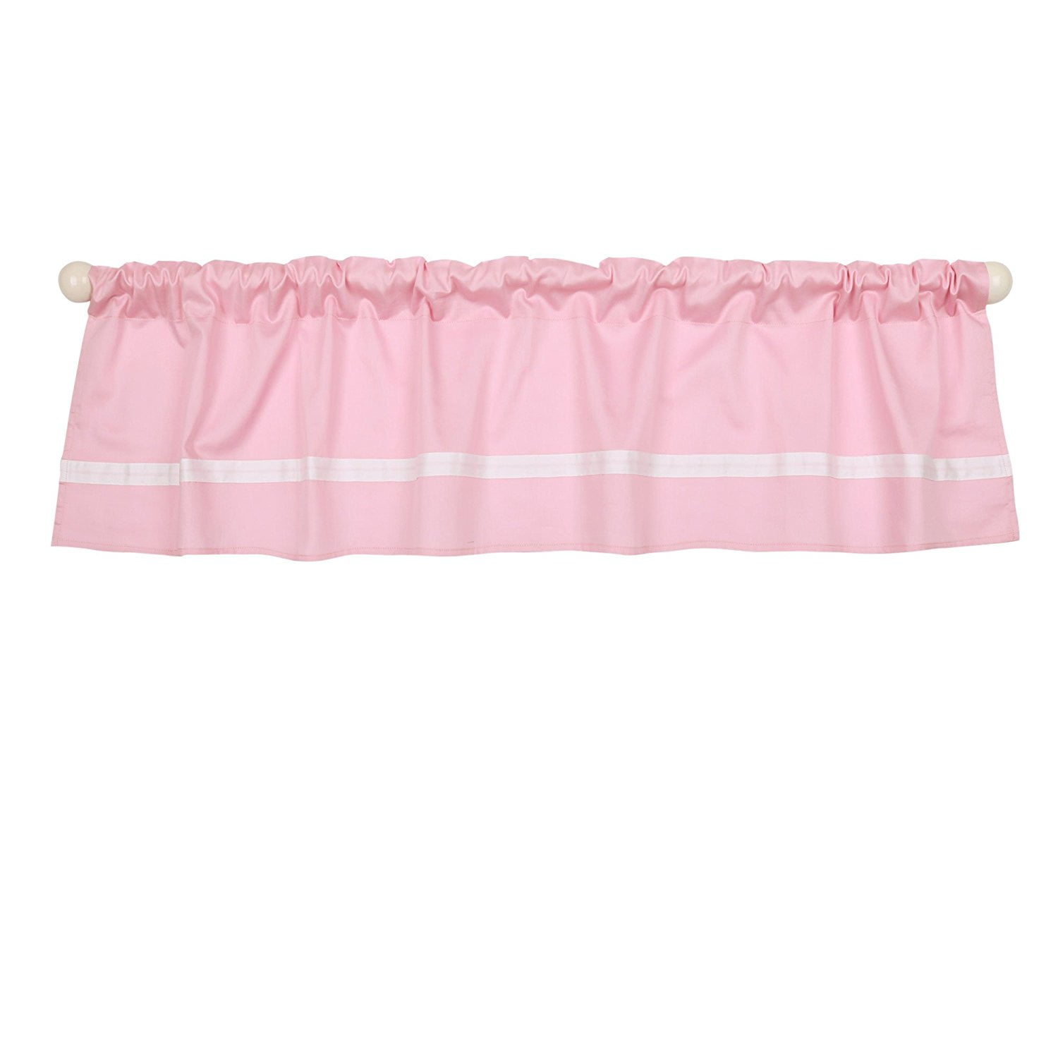 Pink Tailored Window Valance by The Peanut Shell 100% Cotton Sateen 