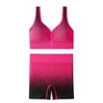 thumbnail image 3 of AUNVITO Women's Seamless Supportive Sports Bra and Yoga Shorts Set Racerback Tank Top with High-Waist Design for Fitness Running Workout Casual Sporty Style, 3 of 8