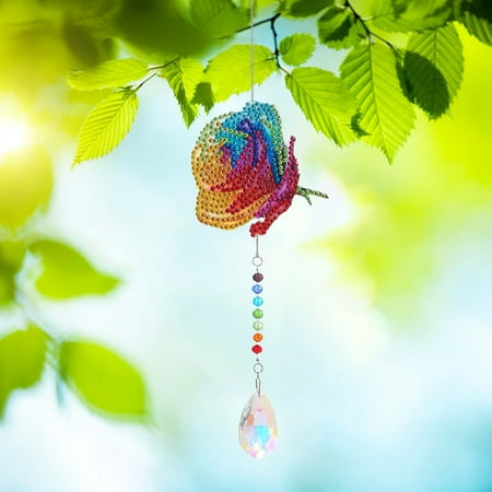 

Home Decor Diamond Painting Point Drill Wind Chime Pendant Handmade DIY Crystal Door Decoration Room Decor Wall Bedroom