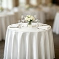 thumbnail image 6 of Round Satin Tablecloth, Party Table Cover, Wedding Dining Decor, Elegant Glossy Drape and Wrinkle Recovery Fabric for Dessert Tables, Wedding Receptions, and Home Dining, 6 of 6