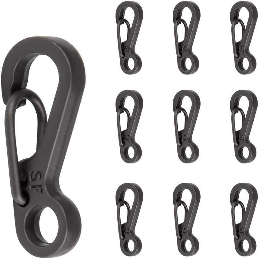 10Pcs Metal Carabiner Key Chain Hook Clip Outdoor Camping Hiking Mini EDC Tools 