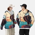 thumbnail image 4 of Fotbe Cartoon Iceberg Bald Eagle Chaqueta con Protección Solar UPF 50+ para Hombre y Mujer, Camisa con Capucha y Bolsillos-3X-Large, 4 of 7