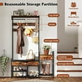 thumbnail image 6 of Costway 70" Freestanding Coat Rack with Shoe Rack 12 Hooks Drawer & Storage Shelf, 6 of 10