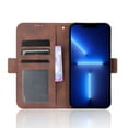 thumbnail image 4 of Elehold Card Package Wallet Case for iPhone 14 Pro Max 6.7 inch,Ultra Slim Premium Vegan PU Leather and TPU with Detachable Card Pocket Shockproof Folio Flip Magnetic Slim Case 2022,Brown, 4 of 9
