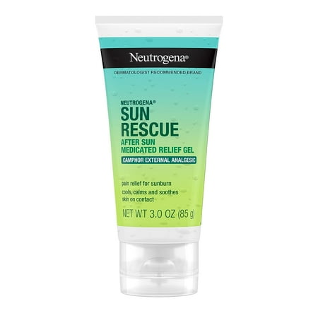 Neutrogena Sun Rescue After Sun Medicated Relief Gel, Camphor, 3 Oz, 6 Pack