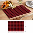 thumbnail image 6 of Christmas Buffalo Plaid Placemats Set of 4 Red and Black Checkered Place Mats Table Mats Kitchen Dining Home Outdoor Party Table Decoration, 6 of 9