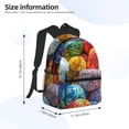 thumbnail image 4 of Vsdgher Easter Eggs Print Unisex Large Capacity Bookbag Schoolbag Casual Daypack for High School/College/Teens/Travel/Work, 4 of 8