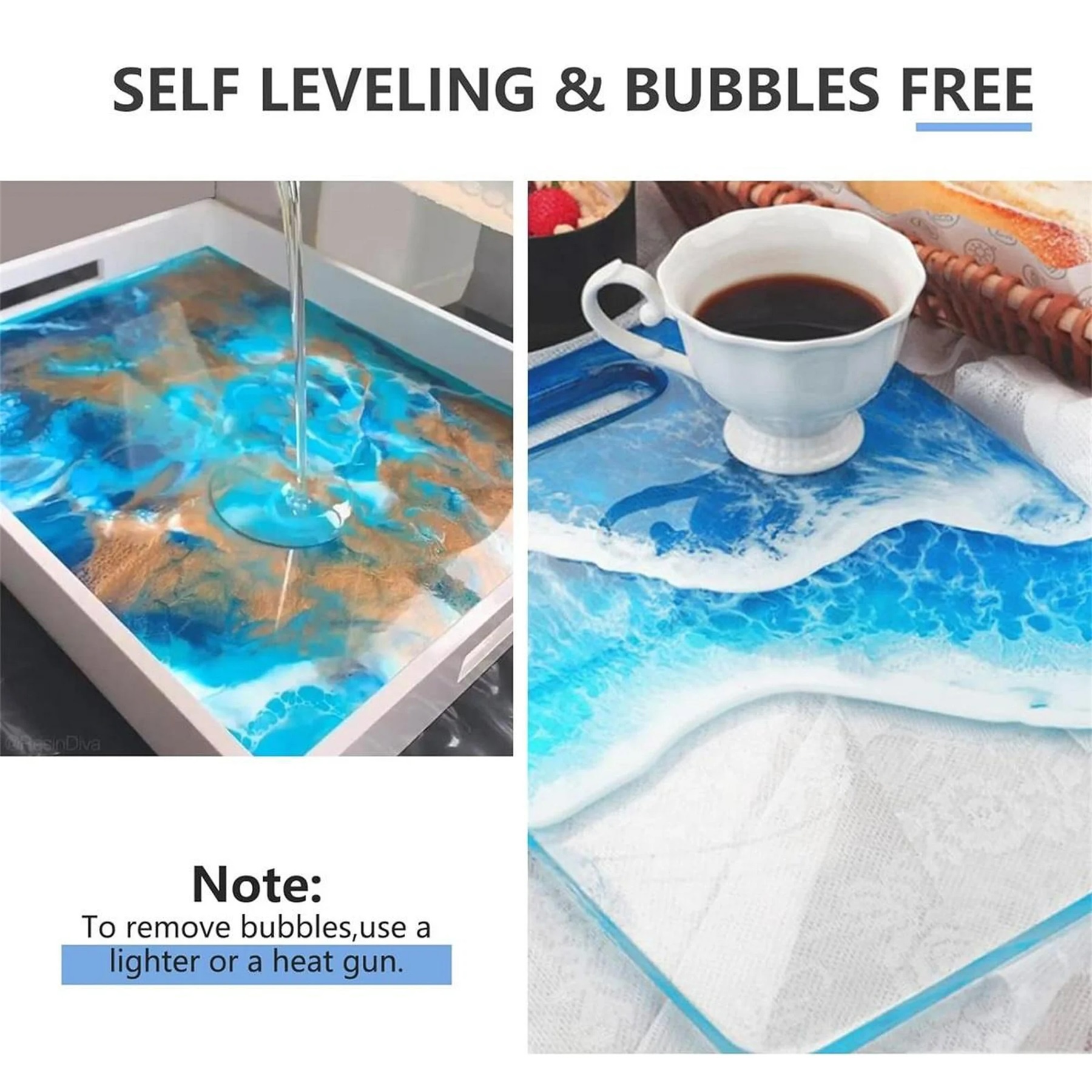 Gidhrie Crystal Clear Epoxy Resin Kit, 1 Gallon photo 4