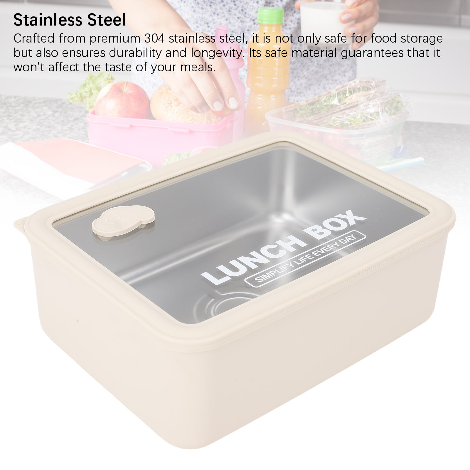 Riousery Stainless Steel Reusable Lunch Boxes