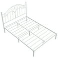 Yoneston Full Size Metal Platform Bed Frame with Vintage Headboard