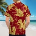 thumbnail image 6 of High Quality Hawaiian Shirts for Men Short Sleeve Aloha Beach Shirt Floral Summer Casual Button Down Shirts Blouses J8U554, 6 of 7