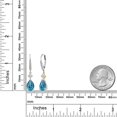 thumbnail image 6 of Gem Stone King 925 Silver and 10K Yellow Gold London Blue Topaz and White Moissanite and White Lab Grown Diamond Earrings for Women | 5.52 Cttw | GemstoneNovember Birthstone | Pear Shape 10X7MM, 6 of 6
