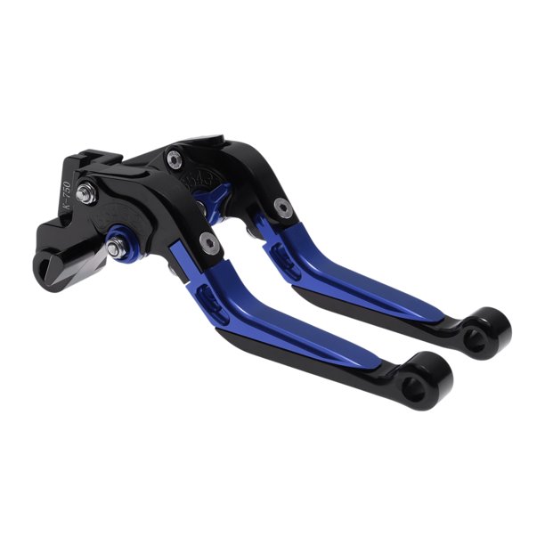 Palancas de freno y embrague cortas y largas para Kawasaki VERSYS 650 2015-2023, palanca de freno ajustable de motocicleta, aleación de aluminio, cabeza negra, mango azul