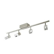 Eglo Cantil 33.19 in. Matte Nickel LED Track Lighting Kit with Clear Shade