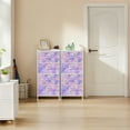 thumbnail image 2 of Sybels Dresser with 4 Drawers, Retro Floral Pattern Fabric Bins with Wooden Top for Bedroom, Closet, Entryway Hall, Gray, 2 of 7