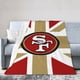 thumbnail image 1 of Manta de microfibra ultra suave de los San Francisco 49ers, manta de microfibra, manta cálida de lujo para todas las estaciones, para ropa de cama, sofá y viajes, 1 of 5