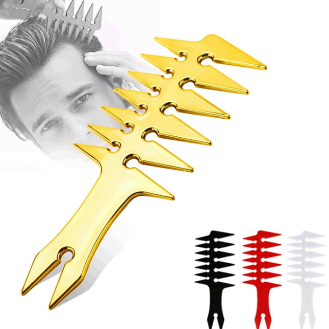 NUOLUX 1Pc Durable Golden Supplies Comb with Scalp Massage Feature for Men