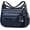 Leather - Blue, variant on Leather Crossbody Bag for Women Multi Pockets Shoulder Purse Lightweight Messenger Bag Ladies Pocketbook