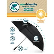 Totes Vented Auto Open Stormbeater Golf Stick Umbrella With SunGuard® Black