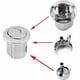 thumbnail image 2 of Botón de descarga de tiro corto de media luna de doble presión estilo D2D AH0001800R Compatible con el botón pulsador de inodoro con tanque de descarga ROCA D2D 822043001, 2 of 5
