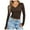 Coffee, variant on UJNDER Women's Long Sleeve Shirts V Neck Going Out Slim Fit Casual Crop Tops for Women 2025 Fall Fashion Clothes Black L