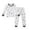 Blanc1, variante sur Ensemble de Pyjama pour Enfants en Mélange Doux, Deux Pièces, Tenue de Nuit avec Haut à Manches Courtes Confortable et Pantalon Long Ajusté pour Filles