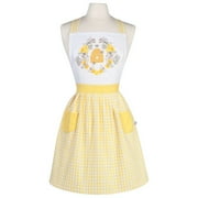 29" White and Yellow Bees Now Designs Classic Kitchen Apron with 2 Pockets