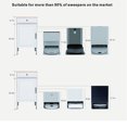 thumbnail image 4 of Robot Vacuum Stand Cabinet with Wheels, Sweeping Robot Storage Rack with Drawer and Adjustable Shelf, Mobile Storage Sidetable for Living Room, Bedroom, Office, White, 4 of 9