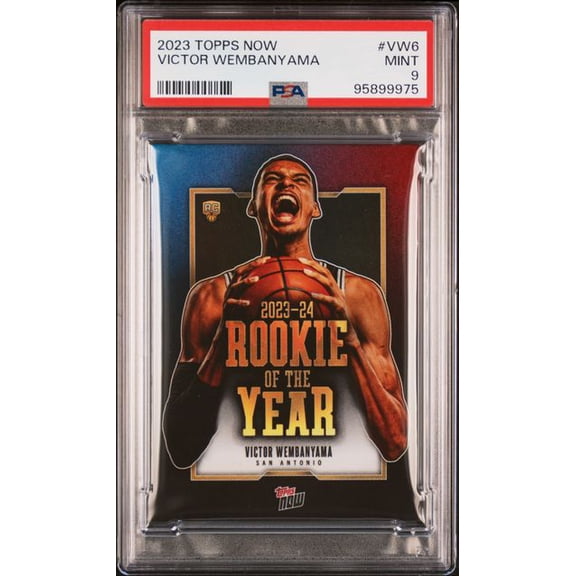 Victor Wembanyama 2023 Topps Now Rookie of the Year Card #VW6 Graded PSA 9
