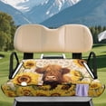 thumbnail image 3 of Uourmeti Golf Cart Seat Covers with Pockets Warp Knitted Terry Cloth, for Club Car DS Precedent 2 Person Seats Golf Carts, Cow Sunflower, 3 of 8
