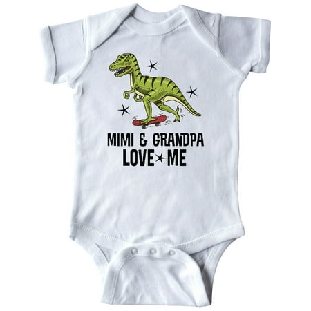

Inktastic Mimi and Grandpa Love Me Dinosaur Grandson Gift Baby Boy Bodysuit