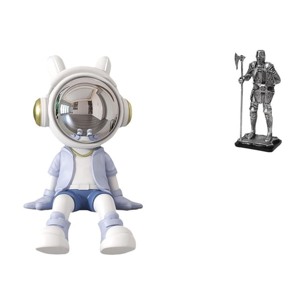 Figura de escritorio,Estante con estatua de astronauta para decoración de oficina y hogar,Figura decorativa de escritorio de resina para decoración del hogar,Figura de escritorio,Estatua de