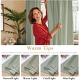 thumbnail image 3 of H.VERSAILTEX Light Sage Light Filtering Window Curtain Panels, Set of 2, 52 x 84 Inches, Back Tab & Rod Pocket Drapes for Bedroom, Living Room, 3 of 6