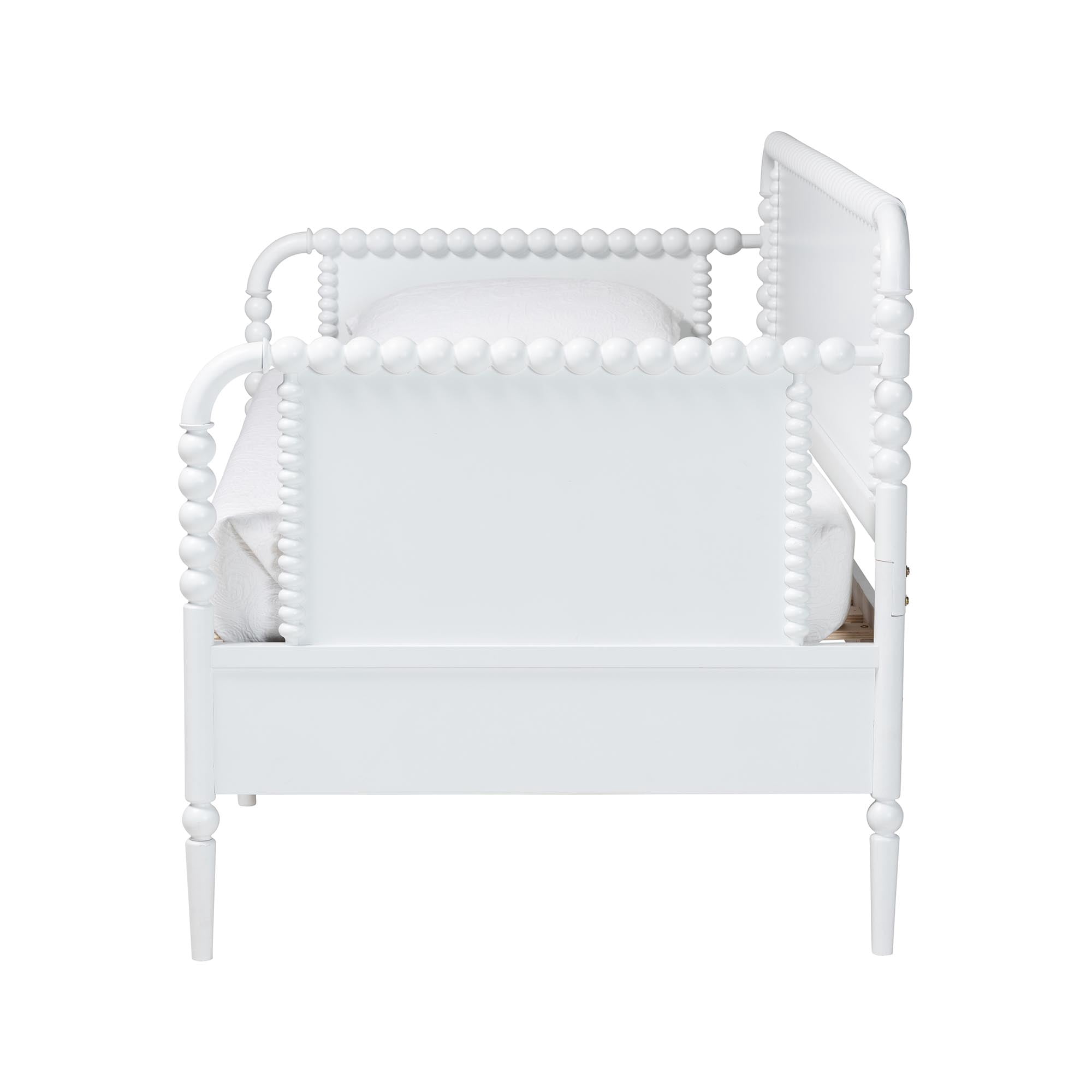 Baxton Studio Lucera Mid-Century Daybed, 3-Drawer, Full, White
