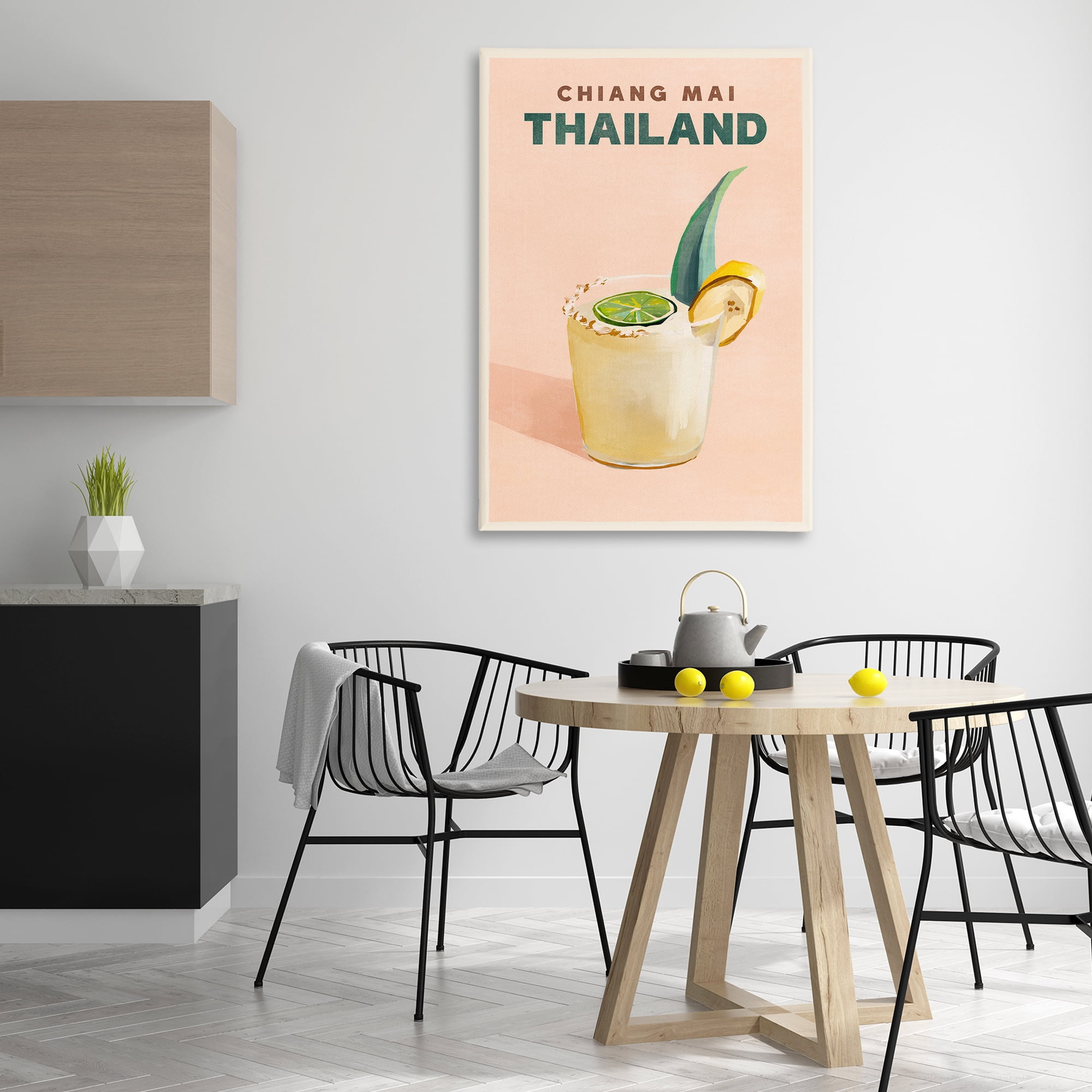Stupell Industries Chiang Mai Thailand Cocktail Food & Beverage Painting Wrapped Canvas Art Print Wall Art, 30 x 45