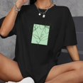 thumbnail image 1 of Camiseta de manga corta para mujer, ropa deportiva holgada para mujer, Camiseta básica de gran tamaño a la moda para viajes, compras, calle, vacaciones Negro, 1 of 8