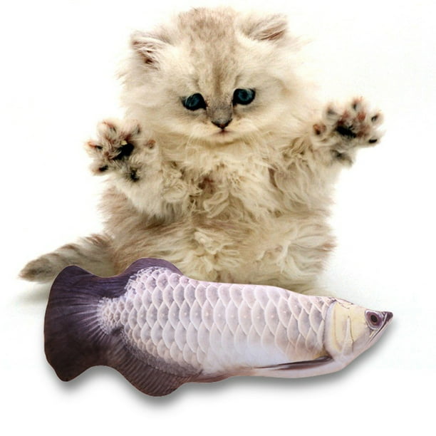 Catnip Toys Set Simulation Fish Shape Doll Interactive Pets Pillow Chew Bite Supplies for Cat