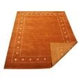 thumbnail image 4 of Rugsotic Carpets Hand Knotted Wool Area Rug 3'x5' Orange Contemporary Rectangle Indoor Rug for Living Room, Bedroom Antimicrobial L00520, 4 of 5