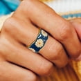 thumbnail image 3 of Adjustable Open Ring Daisy Flower Ring Unisex Ring Gift For Lovers, 3 of 7