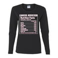 thumbnail image 2 of Wild Bobby Breast Cancer Survivor Nutrition Facts Breast Cancer Awareness Front and Back Women Long Sleeve Tee, Black, Small, 2 of 6