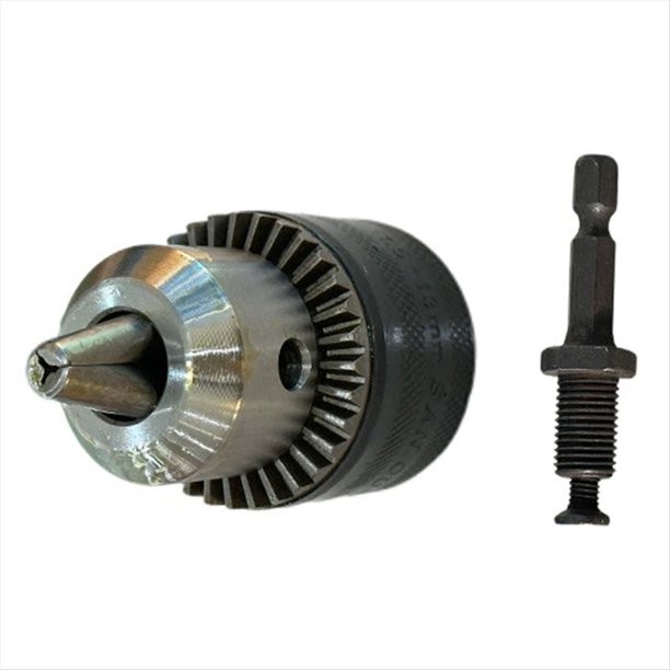 Portabrocas de 3 Mordazas de 1,5-10 mm, Adaptador de Cambio Rápido con Vástago Hexagonal Cuadrado de 1/4 Pulgada para Taladros Rotatorios y de Percusión.