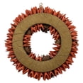 thumbnail image 4 of Galt International Harvest Fall Orange Woodchip Pinecone Halloween Wreath 18", 4 of 8