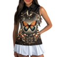 thumbnail image 3 of Whosucclay Butterfly Mushroom Women's Sleeveless Golf Shirts for Ladies, Relaxed Wrinkle Slim Stretchy Womens Golf Shirt for Hiking Daily Sports Athletic Tennis, 3 of 7