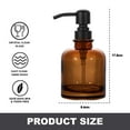 thumbnail image 2 of Clear glass hand sanitizer dispenser Bathroom comes with silver stainless steel pump - black, 2 of 5