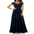 thumbnail image 1 of Women‘s Prom Maxi Dress Lace Patchwork Backless V Neck Elegant Evening Party Cocktail Dress, 1 of 6